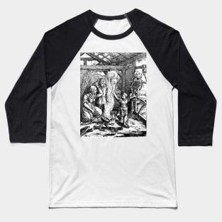 The Child, the Dance of Death - Hans Holbein Baseball T-Shirt